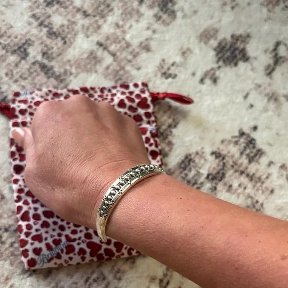 Brighton Mosaic Mojav Cuff (Silver Ball Pattern Cuff/ Bangle) - Picture 5 of 8